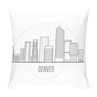 Personality  Denver City Skyline - Downtown Cityscape, Towers And Landmarks In Liner Style Pillow Covers