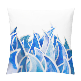 Personality  Blue Watercolor Shapes Pillow Covers