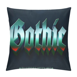 Personality  Gothic Text Effect, Editable Dark And Mysterious Customizable Fo Pillow Covers