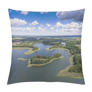 Personality  View Of Small Islands On The Lake In Masuria And Podlasie Distri Pillow Covers