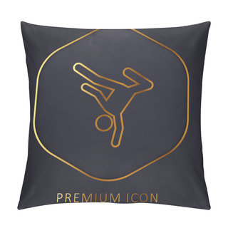 Personality  Breakdance Golden Line Premium Logo Or Icon Pillow Covers