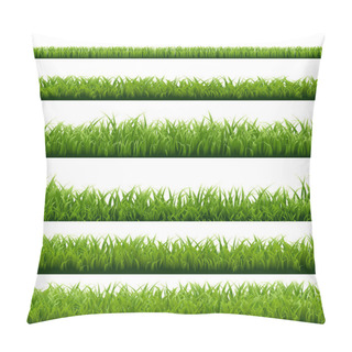 Personality  Set Of Green Grass Borders Pillow Covers