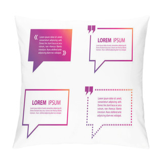 Personality  Set Of Quote Text Bubble Template. Quote Bubble. Quote Form. Quote Blank Template. Gradient Template.  Pillow Covers