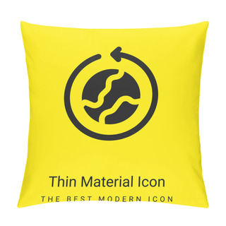 Personality  Around The World Minimal Bright Yellow Material Icon Pillow Covers