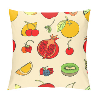 Personality  Seamless Pattern With Fruits Pillow Covers
