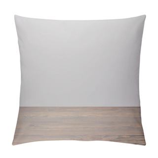 Personality  Wooden Gray Tabletop Isolated On White Pillow Covers
