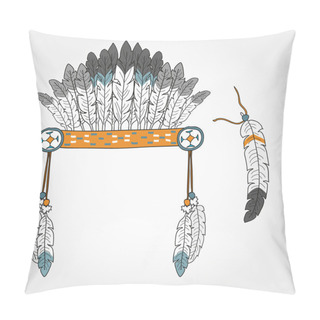 Personality  Native American Indian Headdress Pillow Covers