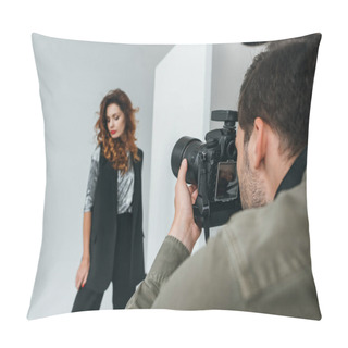 Personality  Professional Photographer And Model Pillow Covers