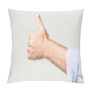 Personality  Man Showing Thumb Up Pillow Covers