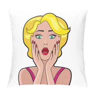 Personality  Cartoon Attractive Woman With Bubble WOW Pillow Covers