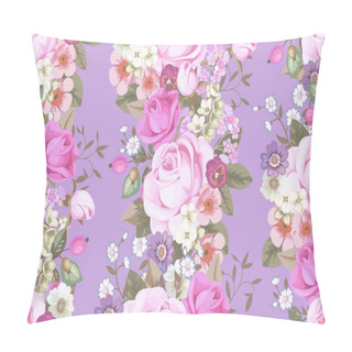 Personality  Seamless Pattern With Country Roses Pillow Covers