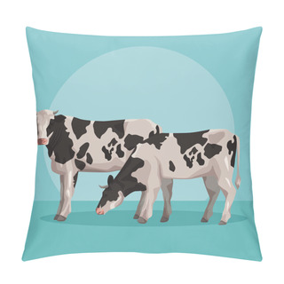 Personality  Cows Farm Animal Pillow Covers