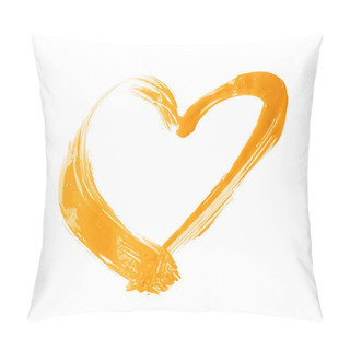 Personality  Heart Shape Brush Stroke Frame Pillow Covers