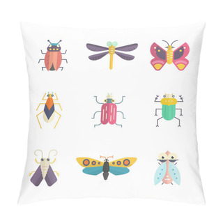 Personality  Colorful Bugs For Your Design Pillow Covers