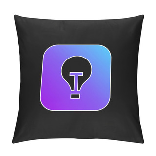 Personality  Apple Blue Gradient Vector Icon Pillow Covers