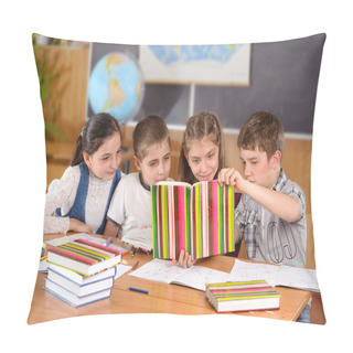 Personality  Elementary Pupils In Classroom Pillow Covers