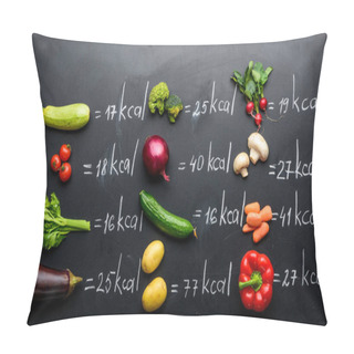 Personality  Fresh Vegetables And Calories Table Pillow Covers