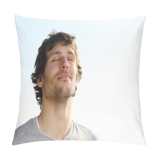 Personality  Attractive Man Breathing Outdoor Pillow Covers