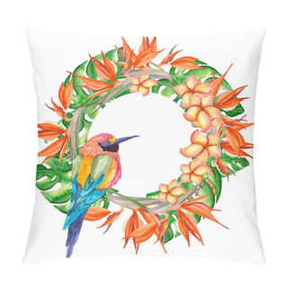 Personality  Frame Of Flowers, Leaves And Birds Pillow Covers