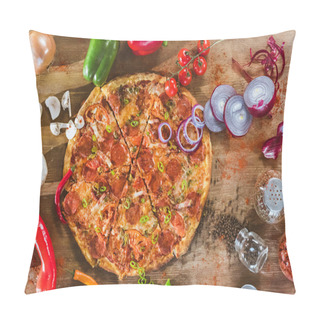 Personality  Italian Pizza With Pepperoni Pillow Covers