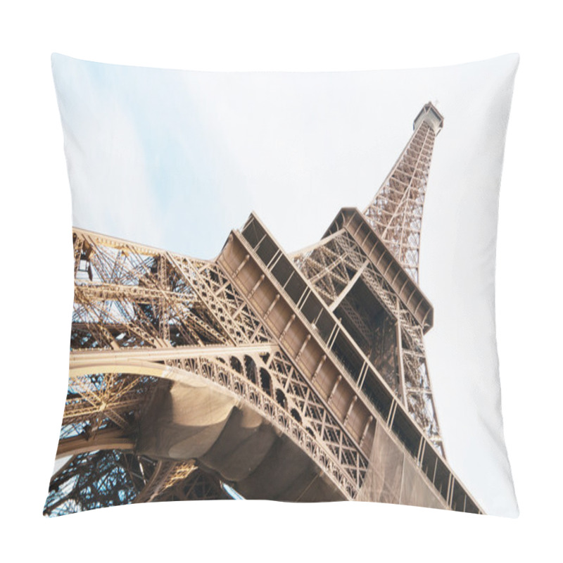 Personality  Vertical oriented image famous Eiffel Tower in Paris, France. pillow covers
