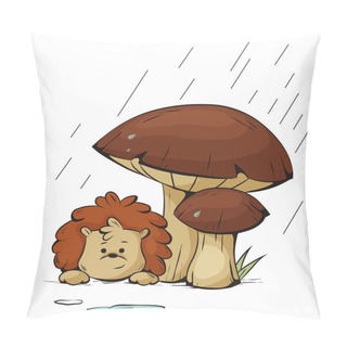Personality  Hedgehog In The Rain Pillow Covers
