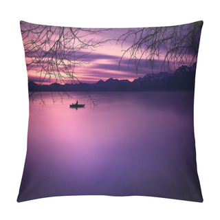Personality  Boats At Sunset On The Batlava Pillow Covers