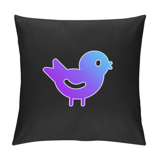 Personality  Bird Blue Gradient Vector Icon Pillow Covers