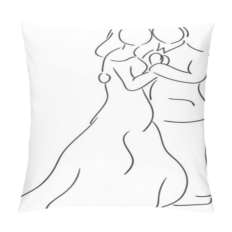 Personality  Bride Groom Pillow Covers