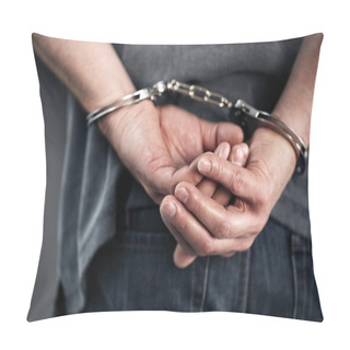Personality  Arrested Man In Handcuffs Pillow Covers