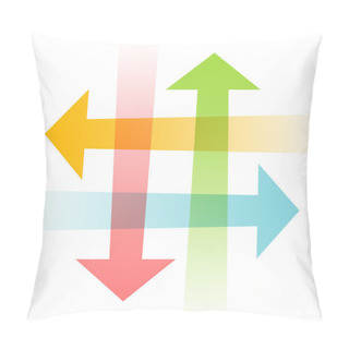 Personality  Intersecting Arrows On White Pillow Covers