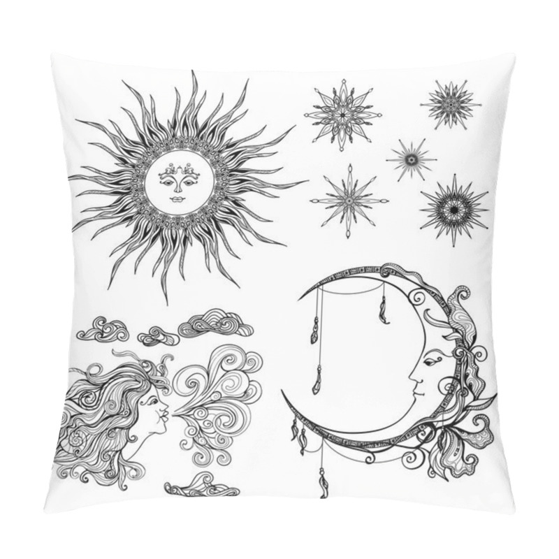Personality  Stars Moon And Wind pillow covers