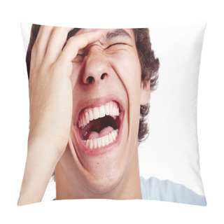 Personality  Young Laughter Closeup Pillow Covers