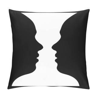 Personality  Rubin Vase, Optical Illusion Pillow Covers