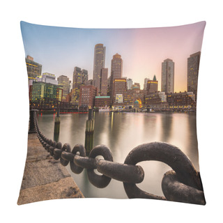 Personality  Boston Skyline At Sunset Pillow Covers