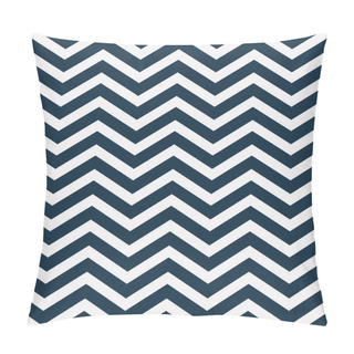 Personality  Navy Blue And White Zigzag Textured Fabric Background Pillow Covers