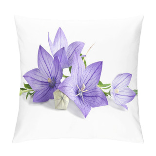 Personality  Beautiful Bluebells On White Background Pillow Covers