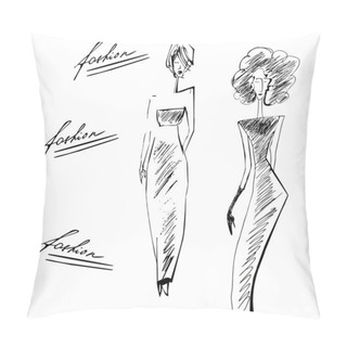 Personality  Elegant Silhouette Fashion Model Pillow Covers