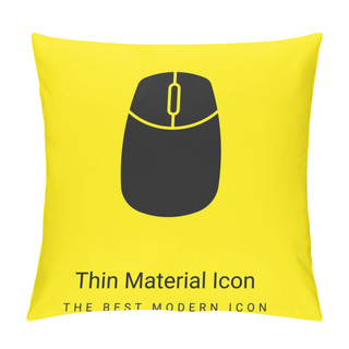 Personality  Big Computer Mouse Minimal Bright Yellow Material Icon Pillow Covers