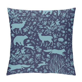 Personality  Seamless Pattern With Forest Animals Pillow Covers