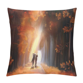 Personality  Walking In A Park Pillow Covers