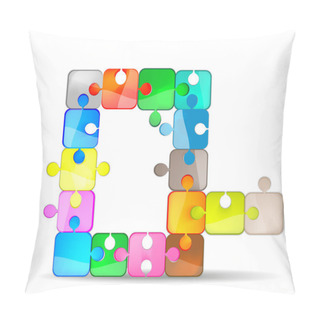 Personality  Letter Q With Colorful Puzzle Pillow Covers