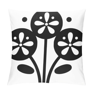 Personality  Flowers - Minimalist And Flat Logo - Vector Illustration Pillow Covers