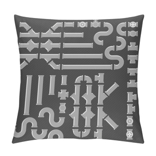 Personality  Pipe Fittings Vector Icon Pillow Covers