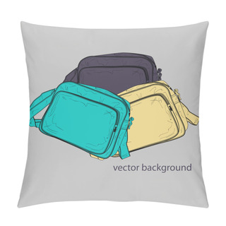 Personality  Vector Illustration Of A Female Bags. Pillow Covers