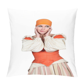Personality  Woman Wearing Bohemian Clothes Wondering Pillow Covers