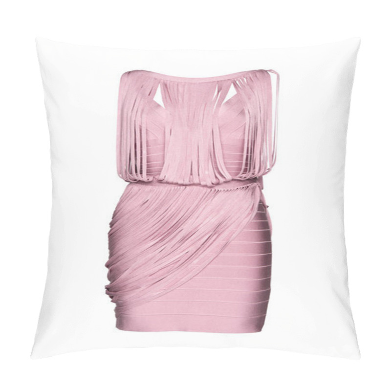 Personality  pink dress on a white background pillow covers