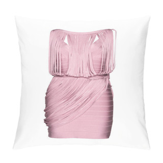 Personality  Pink Dress On A White Background Pillow Covers
