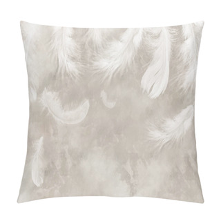Personality  Feathers. Beautiful Vintage Feathers. Wallpaper For The Bedroom. Watercolour Feathers. Light Airy Pattern. Bird Feather. Pillow Covers