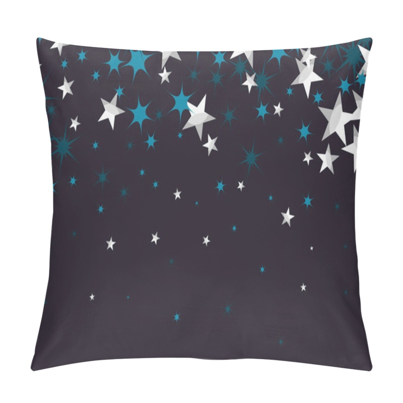 Personality  Dark blue background, white stars. Print is well suited for textiles, banners. pillow covers